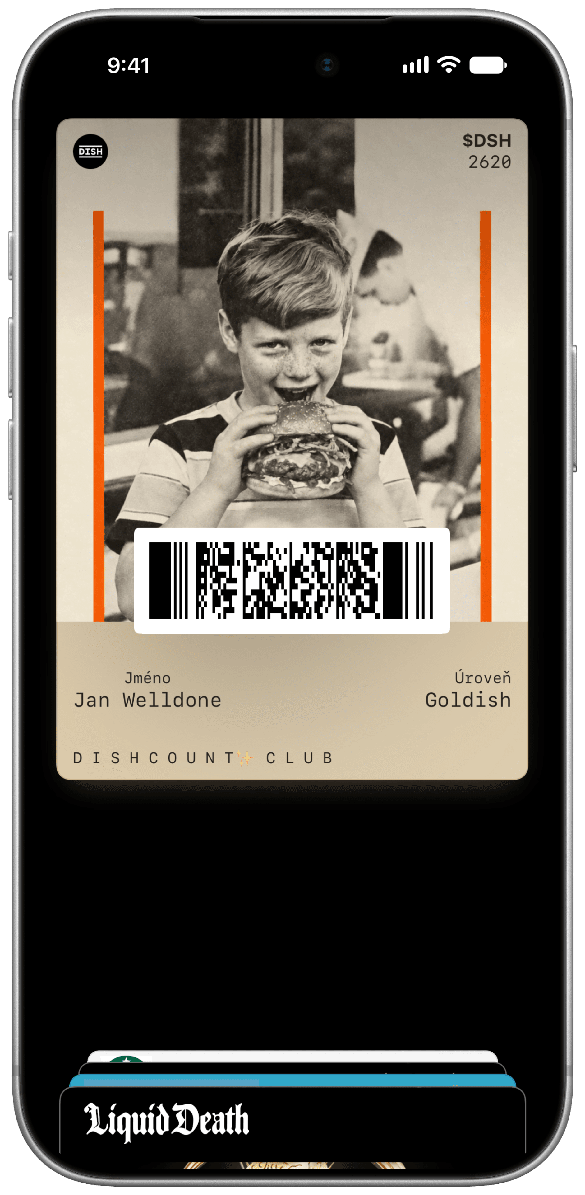 Dishcount Club, věrnostní karta v Apple Wallet
