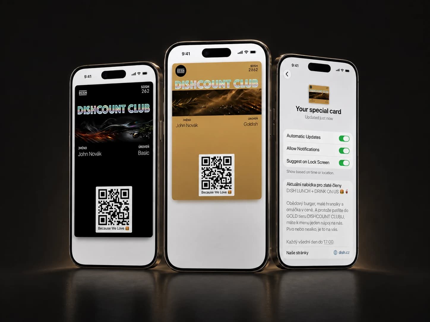 Dishcount Club — věrnostní karta v Apple Wallet